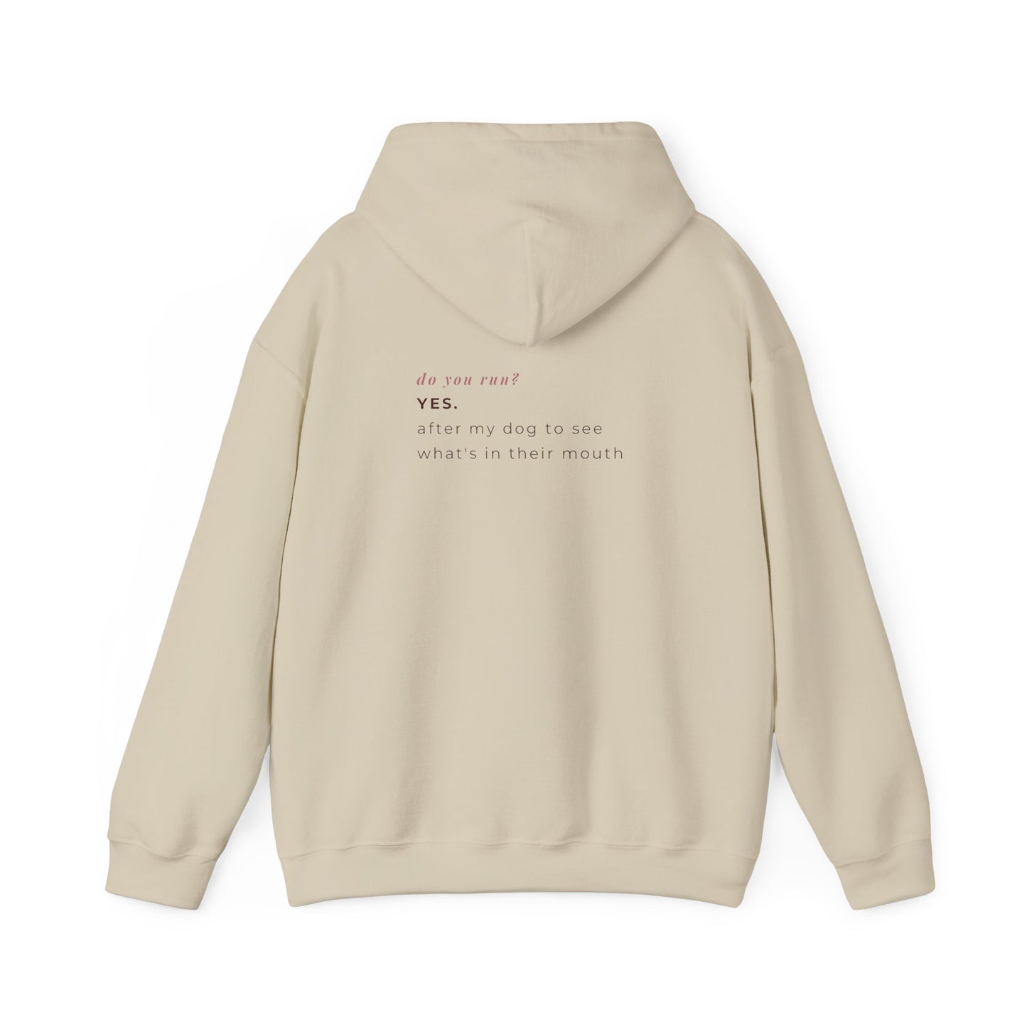 Do You Run Yes After My Dog Hoodie — Funny Dog Mom Oversized Hoodie | Cherry on Top