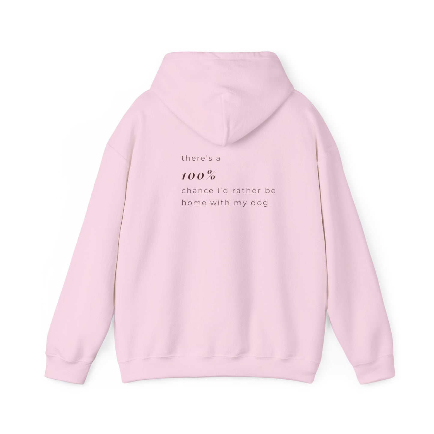 Pink aesthetic hoodie with text probably thinking about my dog