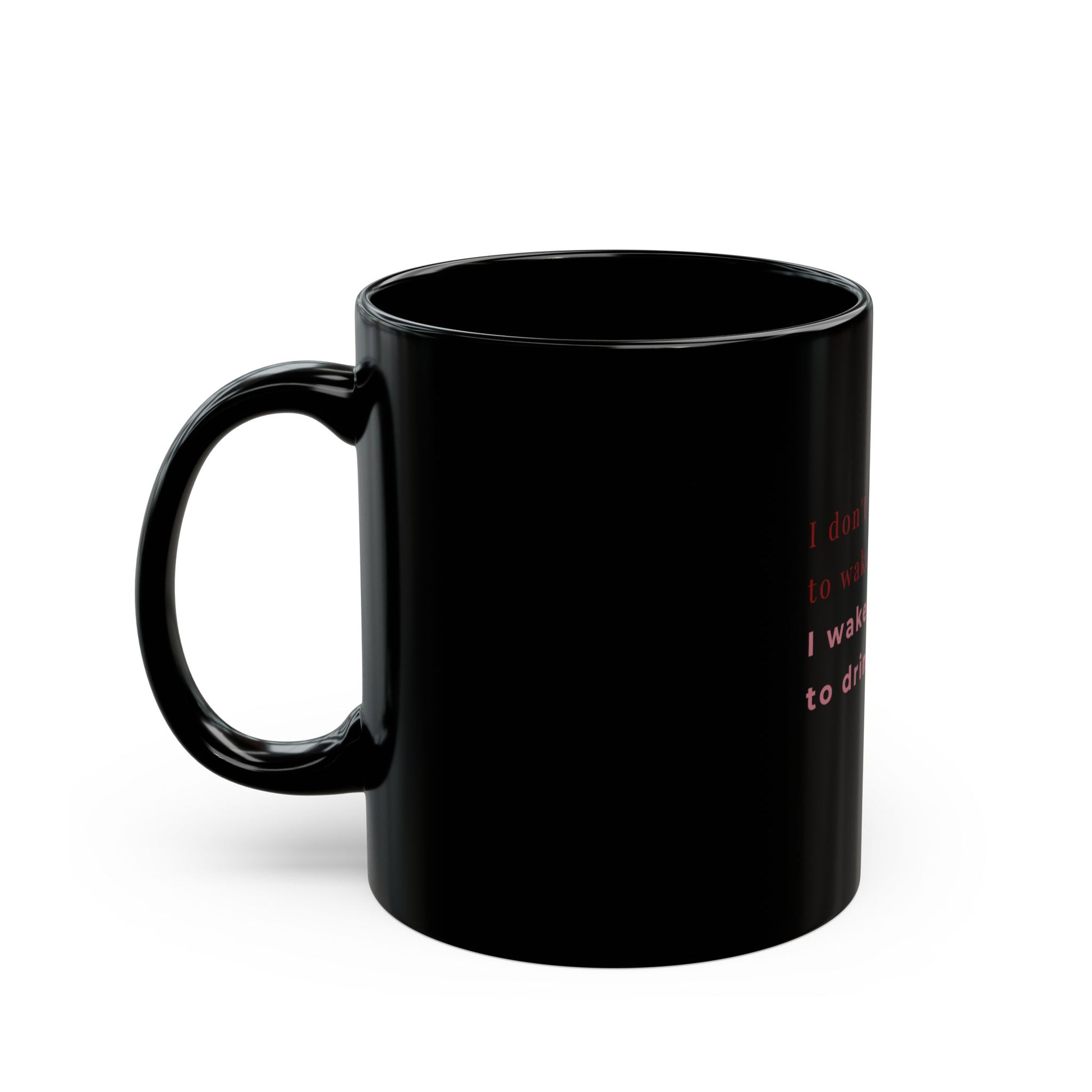 Aesthetic coffee addict mug in black color 11oz