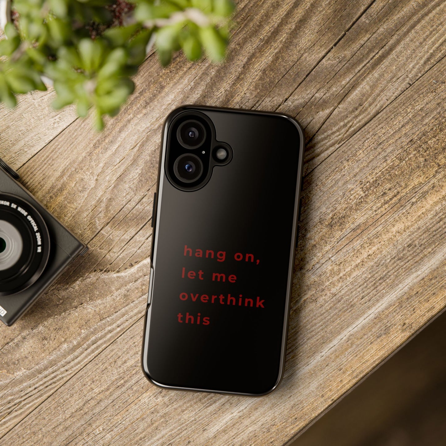 Hang On Let Me Overthink This Phone Case — Funny Anxiety Phone Case iPhone & Samsung | Cherry on Top