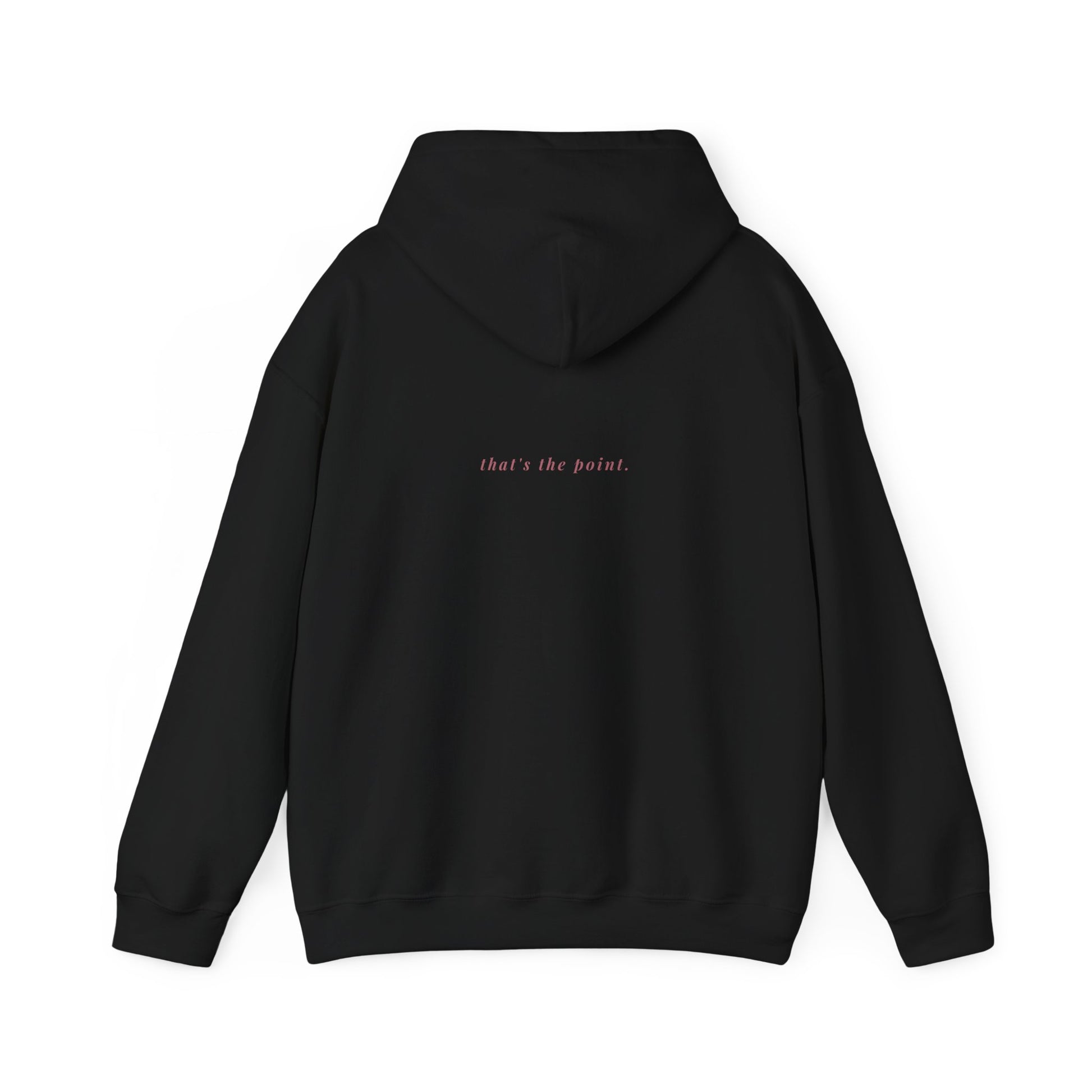 Woman wearing black dark feminine aesthetic hoodie